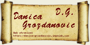 Danica Grozdanović vizit kartica